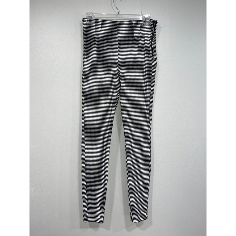 Zara Women's Pants Slacks Medium Grid Check Side Zip